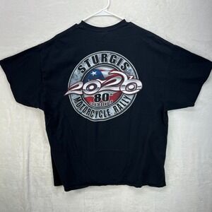Sturgis 80th Motorcycle Rally 2020 Short Sleeve T-Shirt Black, XXL